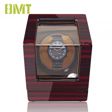 Vt-ww1205 Luxury Sandal Wood Suede Leather Lining 1+0 Automatic Watch Winder For Single Watch