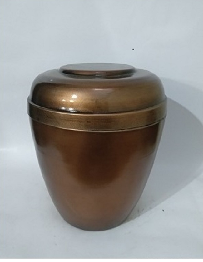 Enamel Iron White Adult Cremation Urn