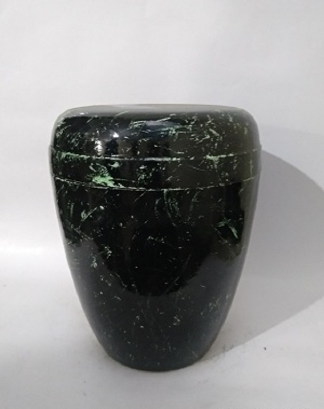 Bronze Metal Urn - Iron Material, 10" Diameter X 8" Height X 5" Base | Brass Finish, American Religious Style, Casting Technique