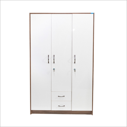 White Modular Wooden Sliding Wardrobe