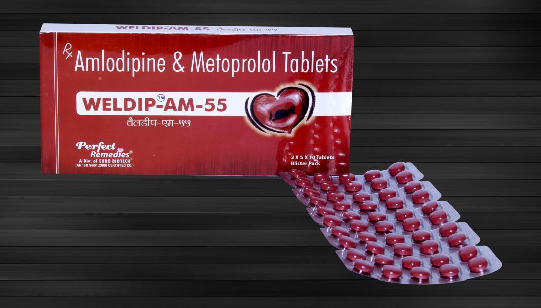 Amlodipine & Metoprolol - 5 Mg + 50 Mg Tablets | For Hypertension Angina Pectoris Suitable For Adults And Aged Persons