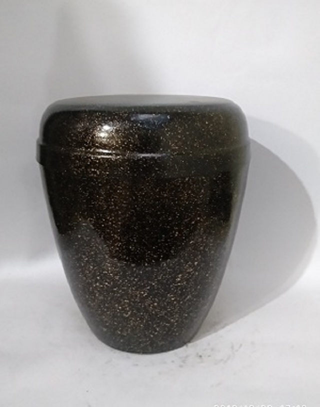 Enamel Low Price Ashes Urn In Black