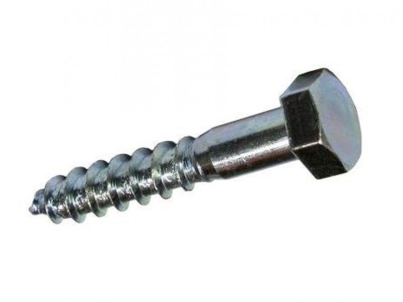 Hex Wood Screw Din 571 - Carbon Steel, All Size Available, Yellow Zinc Plated | Hex Head Type, High Tenacity & Shear Strength, Rust Proof