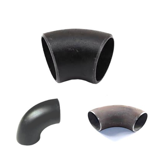 Mild Steel Elbow - Black, 90 Degree & 45 Degree Pipe Fitting | Carbon Steel & Stainless Steel Grades, Socketed Or Screwed Ends