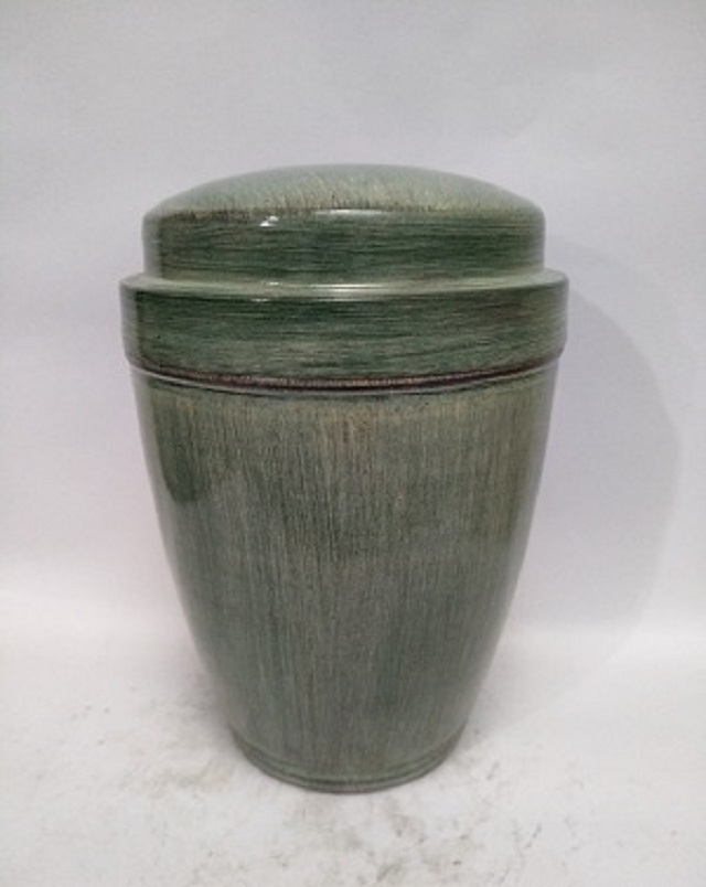 Enamel Deep Green Metal Iron Urn