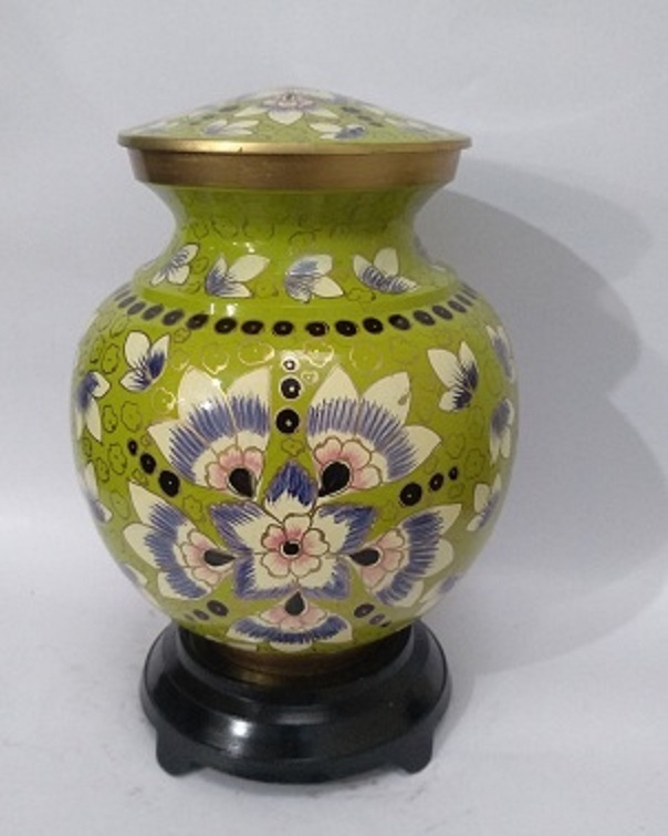 Multi-color Hand Painted Cloisonne Urn