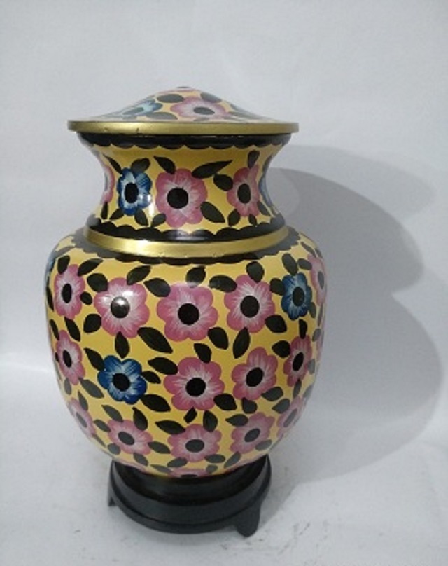 Multi-color Hand Painted Cloisonne Urn
