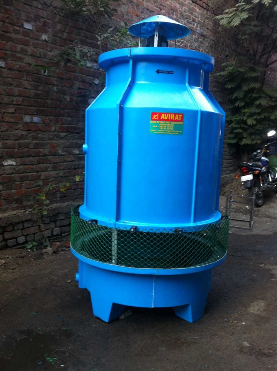 Blue Cooling Tower