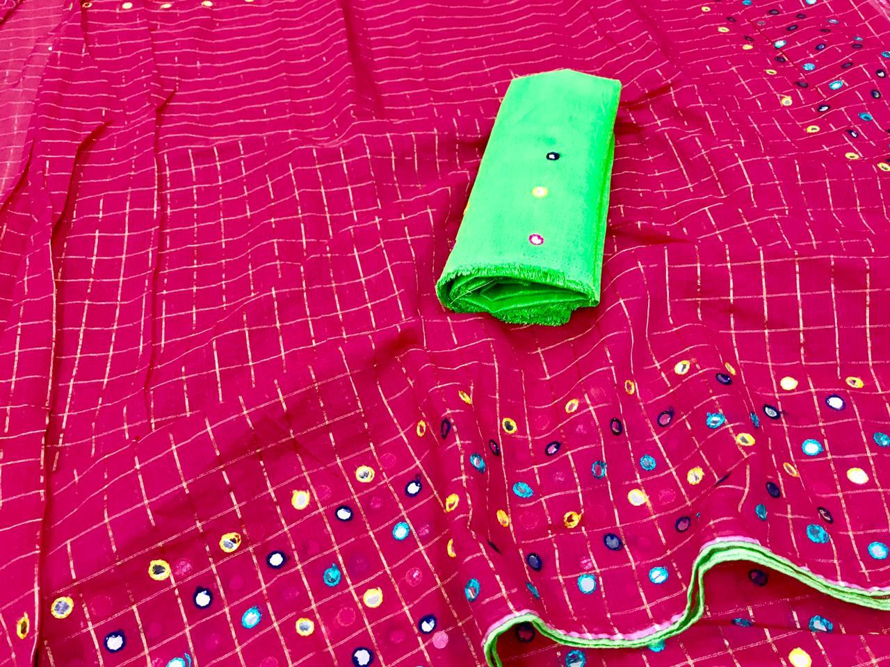 Indian Chex Aari Saree