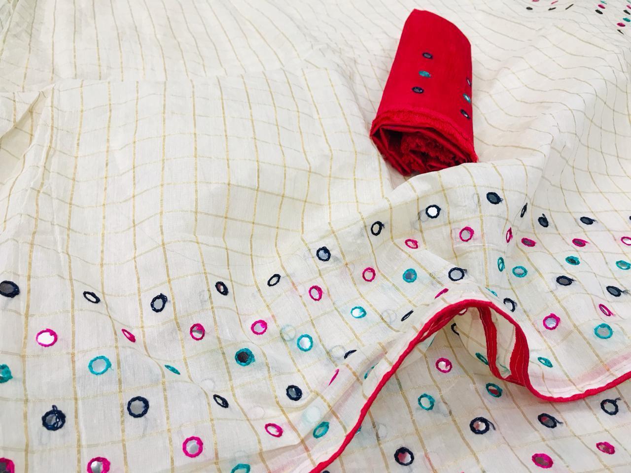 Indian Chex Aari Saree