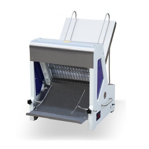 Electric Bread Slicer - Steel Construction , 680x780x780mm Dimensions, Silver Finish | Highly Efficient, Noiseless Operation, Heavy-duty Performance For Continuous Slicing