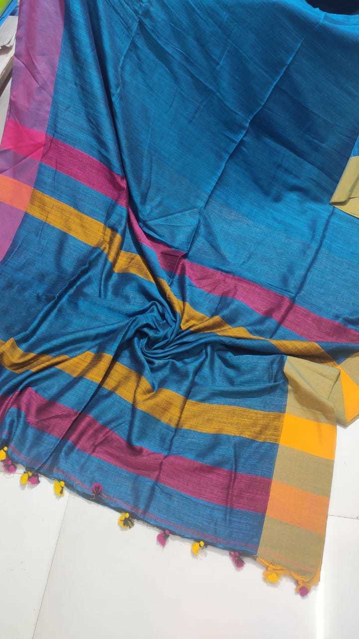 Green. Viscos Handloom Saree.