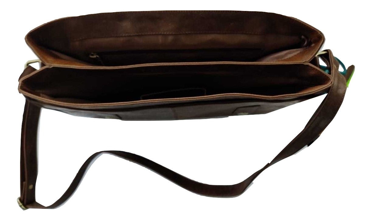 Brown Genuine Leather Travel Bag