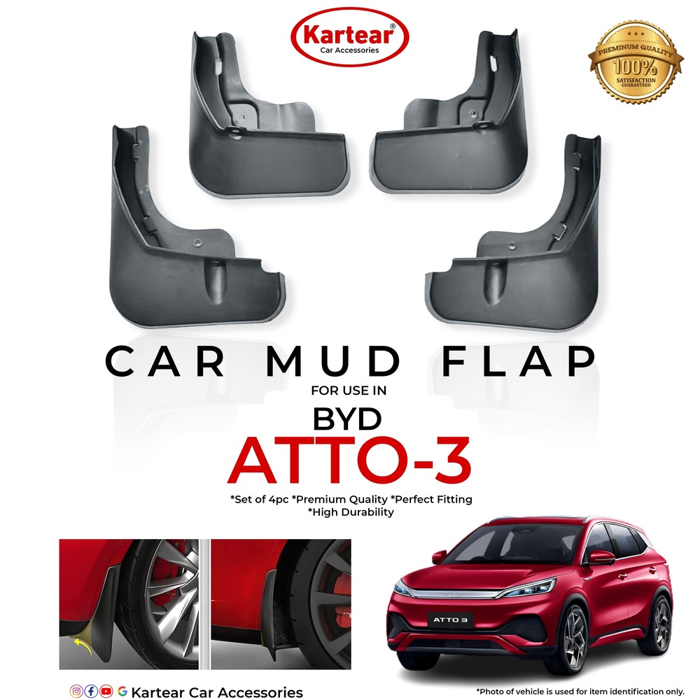 रेनो ट्राइबर के लिए पीवीसी कार मड फ्लैप्स