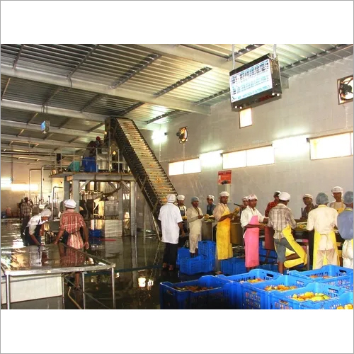 Mango Pulp Processing Machinery Capacity: 500 Kg/hour To 10000 Kg/hour Kg/hr