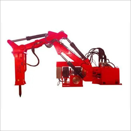 Red Pedestal Rock Breaker Booms System C450