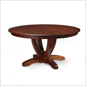 समकालीन गोल आकार अखरोट पोलिश कॉफी टेबल