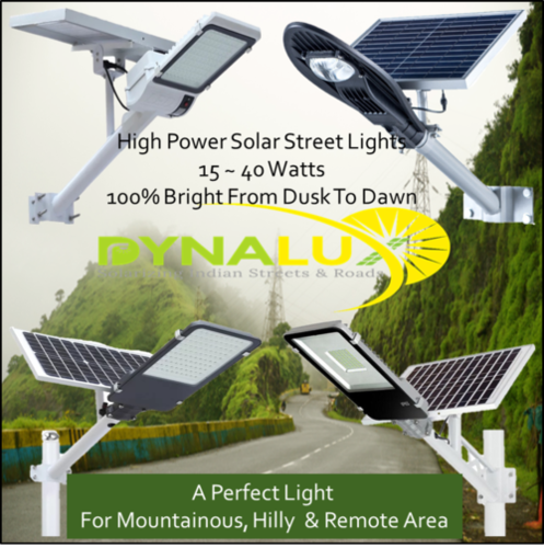 Mild Steel & Aluminium Die-Casting 9~40 Watts Dusk To Dawn Solar Street Lights For Remote Location
