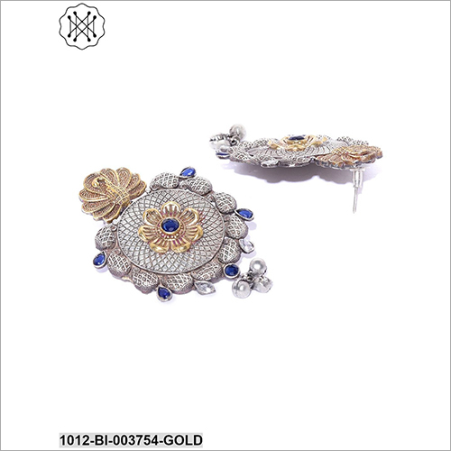 Crystal Cut Fancy Earring - Metal, New | Elegant Earrings For Engagement, Anniversary, Gifts, And Parties