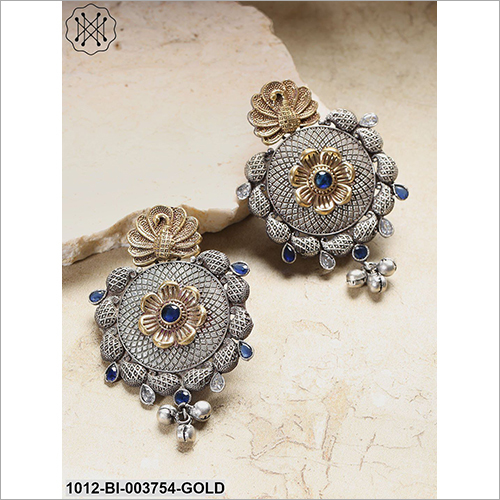 Crystal Cut Fancy Earring - Metal, New | Elegant Earrings For Engagement, Anniversary, Gifts, And Parties