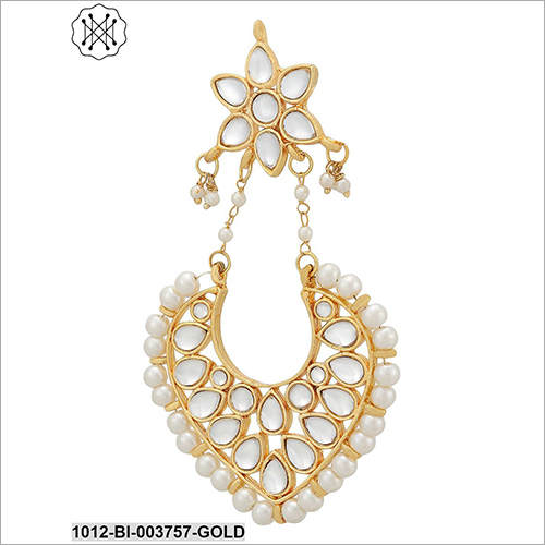 Pearl Beaded Earring - Metal With Stones And Beads | Ideal For Anniversary, Engagement, Gift, Or Party Occasions
