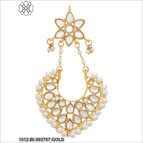 Pearl Beaded Earring - Metal With Stones And Beads | Ideal For Anniversary, Engagement, Gift, Or Party Occasions