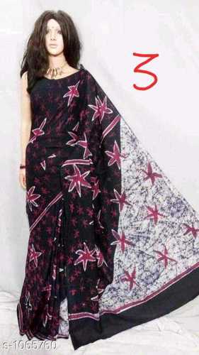 कॉटन बैटिक प्रिंट साड़ियां