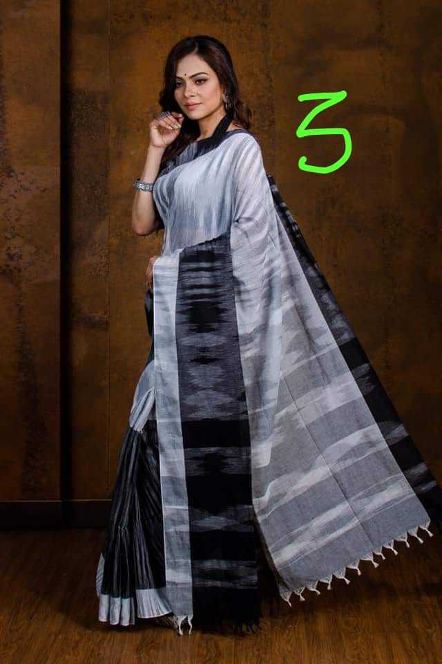White. Tiedie Saree