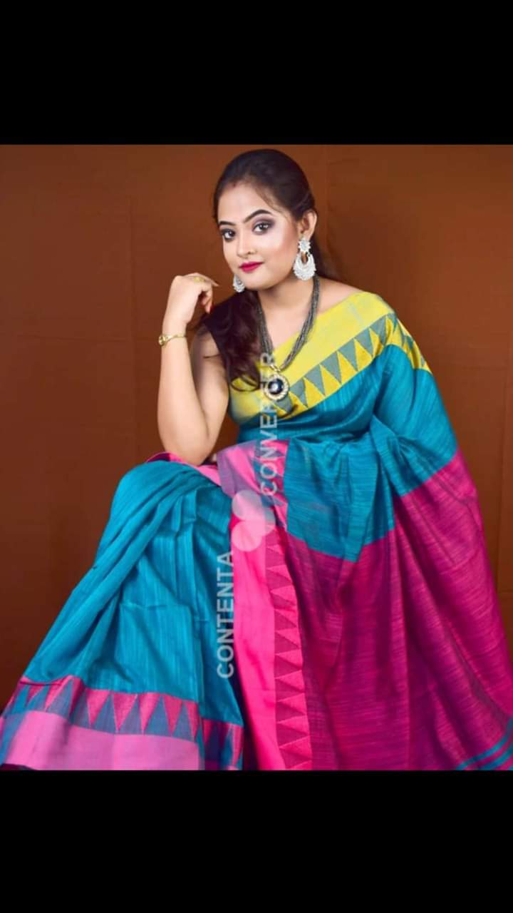 Woven Viscos Temple Saree