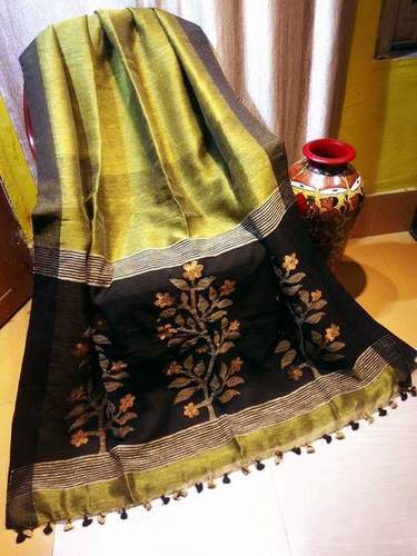 मल्टी कलर. 80 काउंट सिल्क लिनन जामदानी