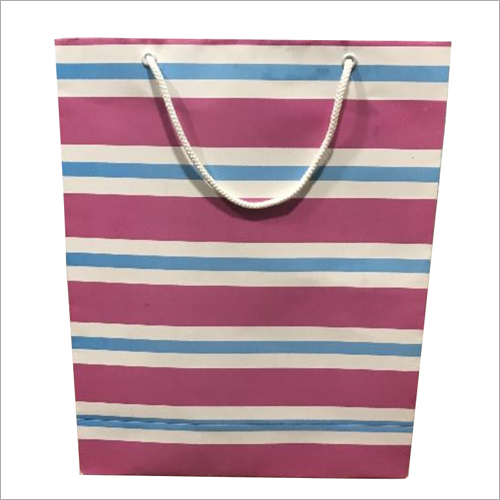 Duplex Paper Shopping Bag - Customized Sizes, Vibrant Colors - Recyclable, Printed Designs With Flexiloop Handles