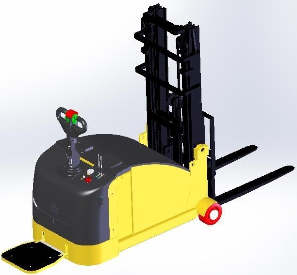 Electric Stacker - 1.5 Ton Capacity, 4500mm Lift Height | Compact Design, Spring Suspended, Safety Features, Ac Drive Motor, Side Battery Removal