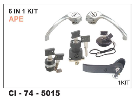 6 In 1 Lock Set Ape.(Ign,R+L, Fuel, Glove,Dala) Ape Vehicle Type: 4 Wheeler
