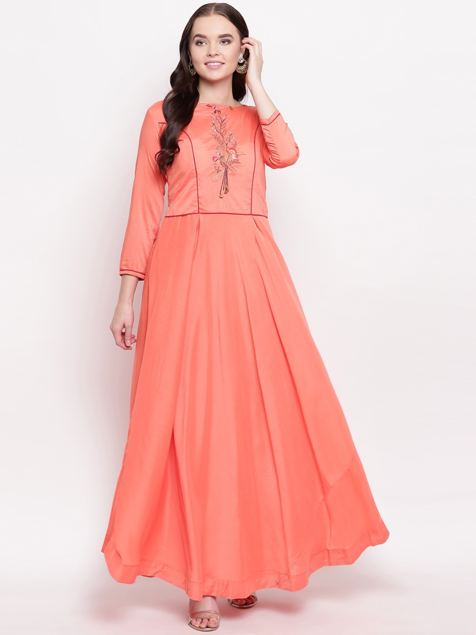 Indian Heavy Viscose Muslin With Value Gown