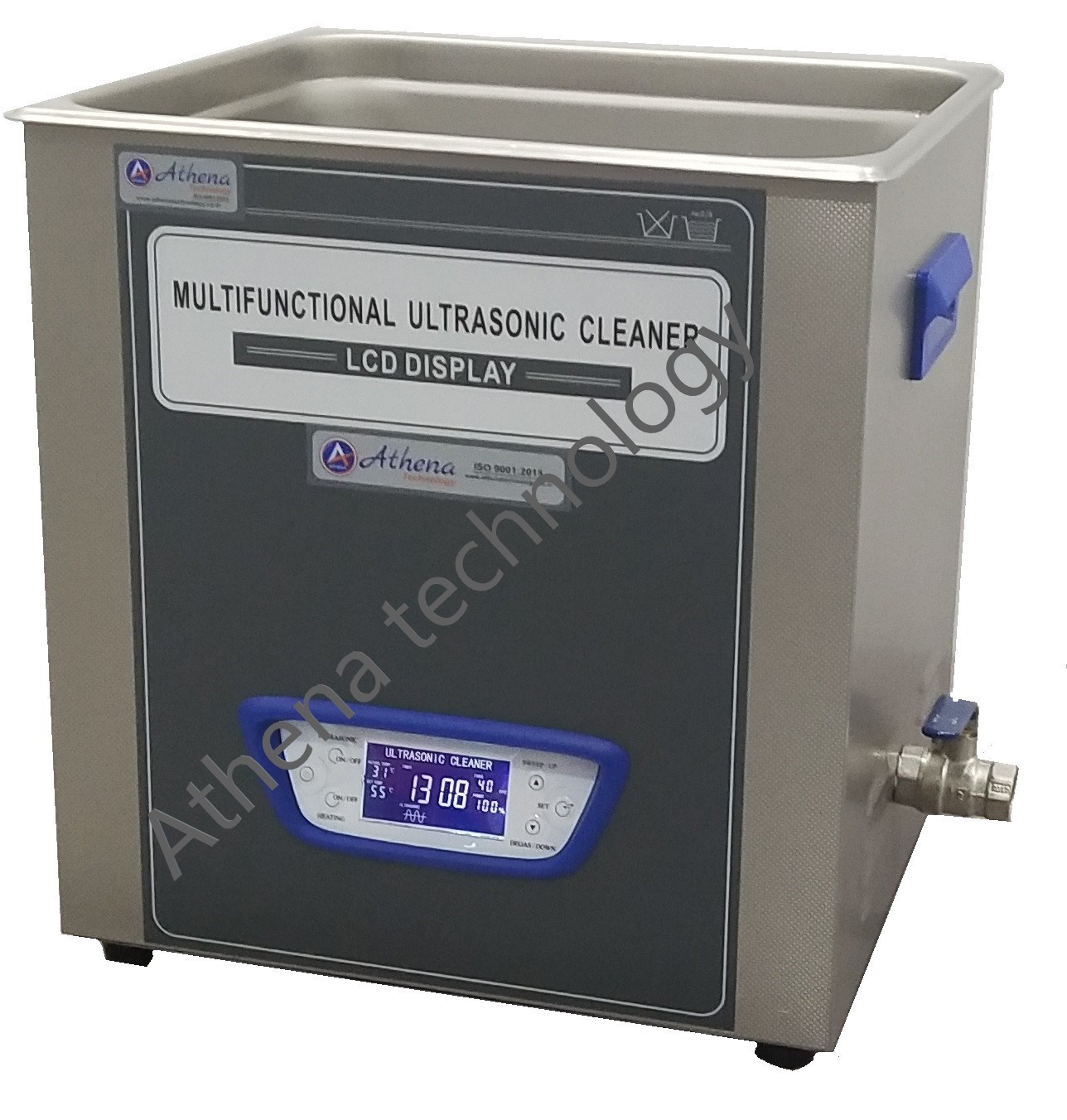 Lab Ultrasonic Cleaner - 2 Liters, Stainless Steel, Grey | Robust Design, Power Efficient, Frequency 40 Khz, Temp Range 20-80a C, Ideal For Sonication