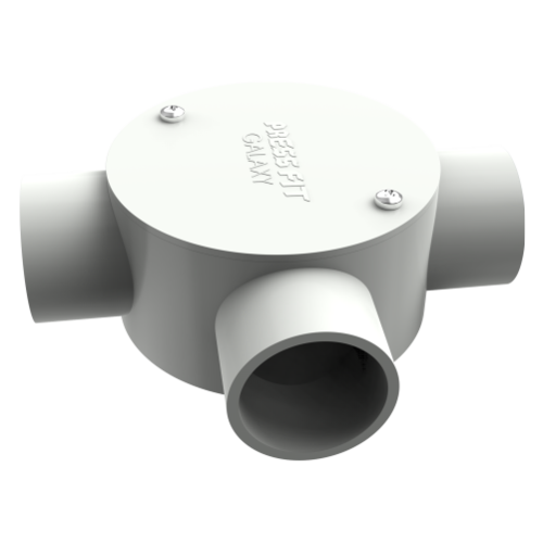 Pressfit Electrical Plastic PVC Junction Boxes - PVC Material, Size 19 to 25 mm, Color Ivory, Smooth Surface, Corrosion Resistance, Wire Protection