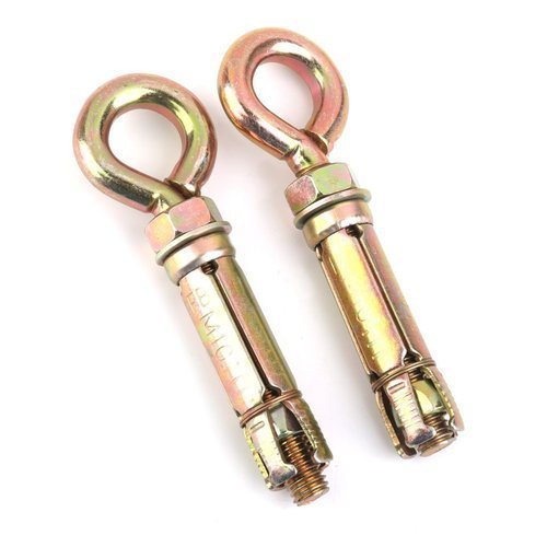 Hook Type Fastener - Iron, All Sizes Available, Zinc Blue & Yellow | Heavy Duty Rust-proof Passivated Steel, Ideal For Machinery Anchoring
