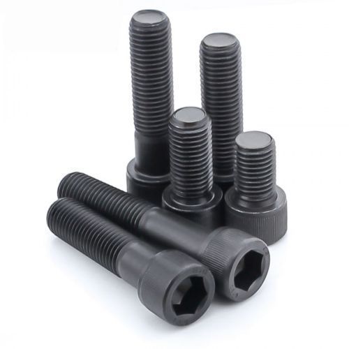 Allen Bolt - Din 912/iso 4762, Grade 12.9/8.8/10.9, Black Powder Coated, Round Head, Industrial Use, Available In Various Sizes