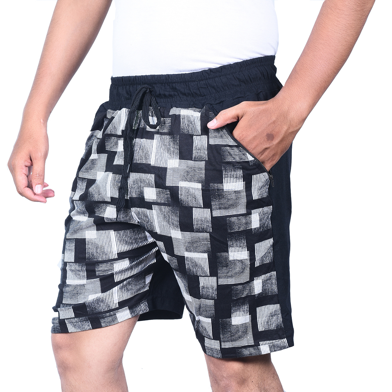 Cotton Bermuda Shorts - Plus Size L/xl, Black | Anti-uv, Breathable, Quick Dry, Non-toxic, Cool Dry, Washable, No Fade, Anti-wrinkle