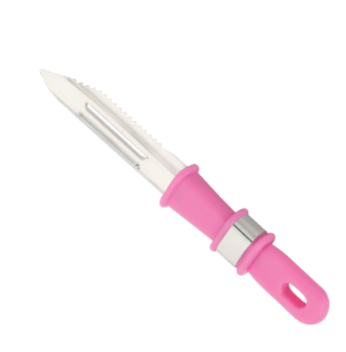 Indica Ring Peeler - Stainless Steel, Standard Size, Indigo Color | Lightweight, Durable ABS Plastic Handle for Effortless Peeling