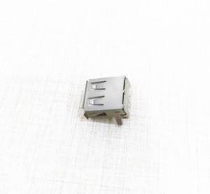 White Usb 2.0 A Type Socket Connector Female With Flange, Right Angle Dip