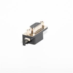Black Dr9p Female Connector Socket, Rivet, Gull Gold Plated
