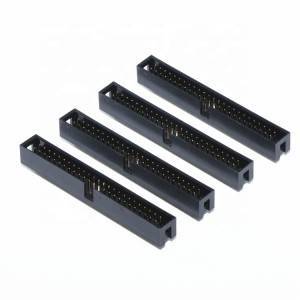 Black S12-11050-00 Dip 2.54 Mm 180 Degree 50 Pin Box Header Pcb Connector