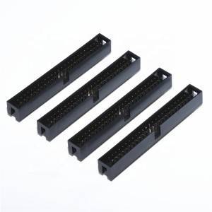 Black S12-11050-00 Dip 2.54 Mm 180 Degree 50 Pin Box Header Pcb Connector