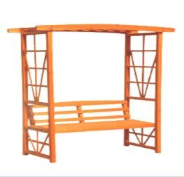 Wood Garden Pergola with Bench ,Wooden Arbor, Plant Arbor