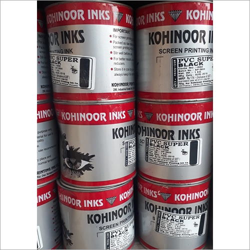 PVC Super Black Screen Printing Ink - Liquid Form, For Printing Industry Use | Black Color, Ideal for Cool & Dry Storage
