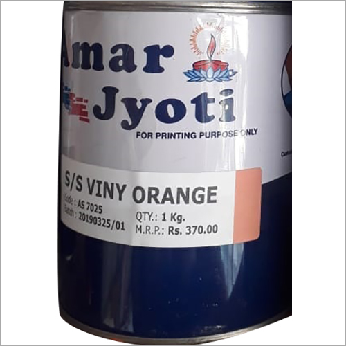SS Vinyl Orange Screen Printing Ink - Liquid Form, Cool & Dry Storage | Color: Vinyl Orange, Type: Screen Printing Ink