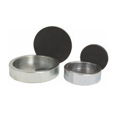Concrete Pad Caps And Retainer Rings - Color: Silver