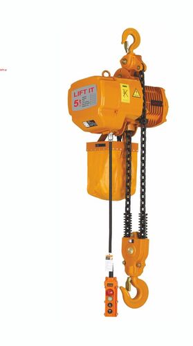 Yellow Liftit Electric Chain Pulley Block Hoist 5 Ton