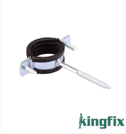 Screw Nail Clamp - Steel and EPDM Rubber, Zinc Plated for Secure Pipe Mounting
